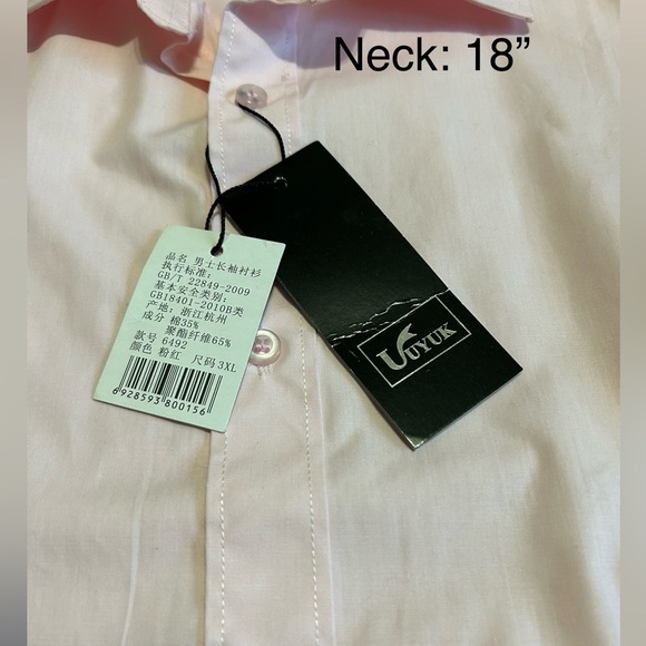 Light Pink Formal Dress Shirt Size M-L - Picture 2 of 3